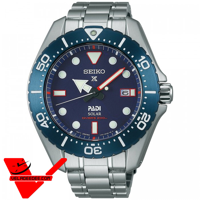 SEIKO Titanium Prospex PADI Solar DIVER 200 M (MADE IN JAPAN) นาฬิกาข้อมือผู้ชาย สายไทเทเนียม รุ่น SBDJ015