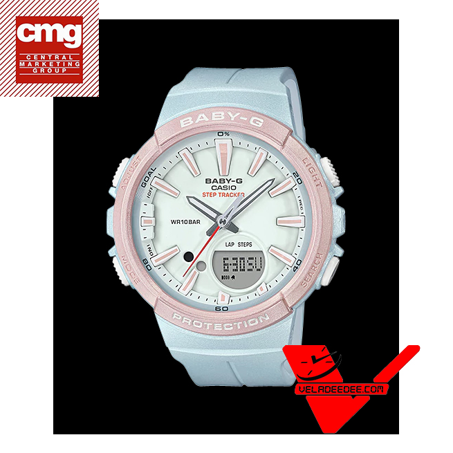 Casio Baby-G (ประกันCMG) | FOR RUNNING SERIES (ซีรีย์เพื่อนักวิ่ง) | นาฬิกาข้อมือ สายยางเรสิ้น รุ่น BGS-100SC-2A