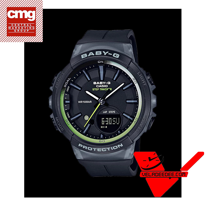 Casio Baby-G FOR RUNNING SERIES (ซีรีย์เพื่อนักวิ่ง) (ประกันCMG) นาฬิกาข้อมือผู้หญิง สายเรซิ่น รุ่น BGS-100-1A
