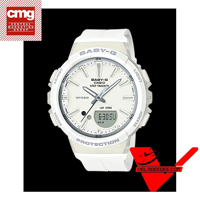 Casio Baby-G FOR RUNNING SERIES (ซีรีย์เพื่อนักวิ่ง) (ประกันCMG) นาฬิกาข้อมือผู้หญิง สายเรซิ่น รุ่น BGS-100-7A1