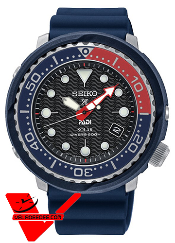 นาฬิกาผู้ชาย SEIKO PADI Prospex Tuna  Special Edition Drivers 200M Solar Men's Watch รุ่น SNE499P1  