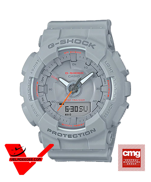 CASIO G-SHOCK mini  S Series (ประกันCMG) | FOR RUNNING SERIES (ซีรีย์เพื่อนักวิ่ง) | นาฬิกาข้อมือ สายยางเรสิ้น GMA-S130VC-8A