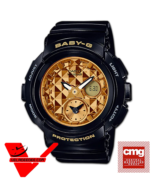 Casio Baby-G (ประกัน CMG ศูนย์เซ็นทรัล 1 ปี) นาฬิกาข้อมือผู้หญิง สายเรซิ่น รุ่น BGA-195M-1A