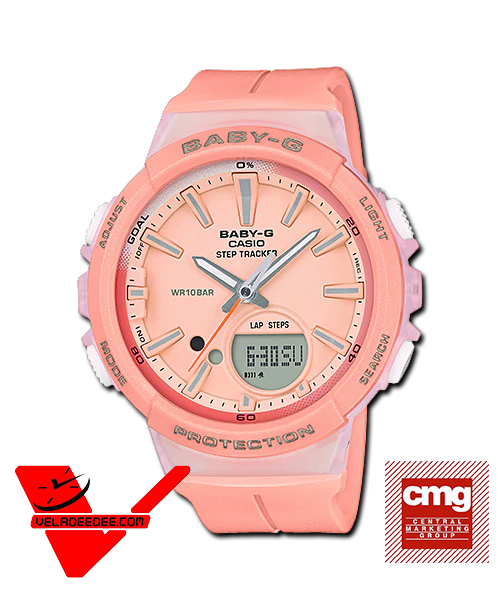 Casio Baby-G FOR RUNNING SERIES (ซีรีย์เพื่อนักวิ่ง) (ประกันCMG) นาฬิกาข้อมือผู้หญิง สายเรซิ่น รุ่น BGS-100-4A