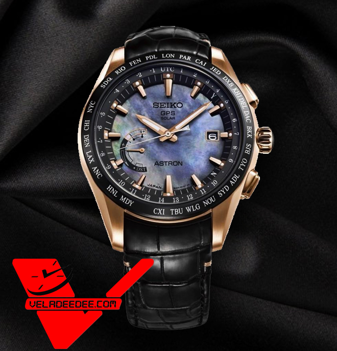Seiko Astron GPS นาฬิกาข้อมือผู้ชาย Novak Djokovic Limited Edition Watch รุ่น SSE105J1 สี Rose Gold