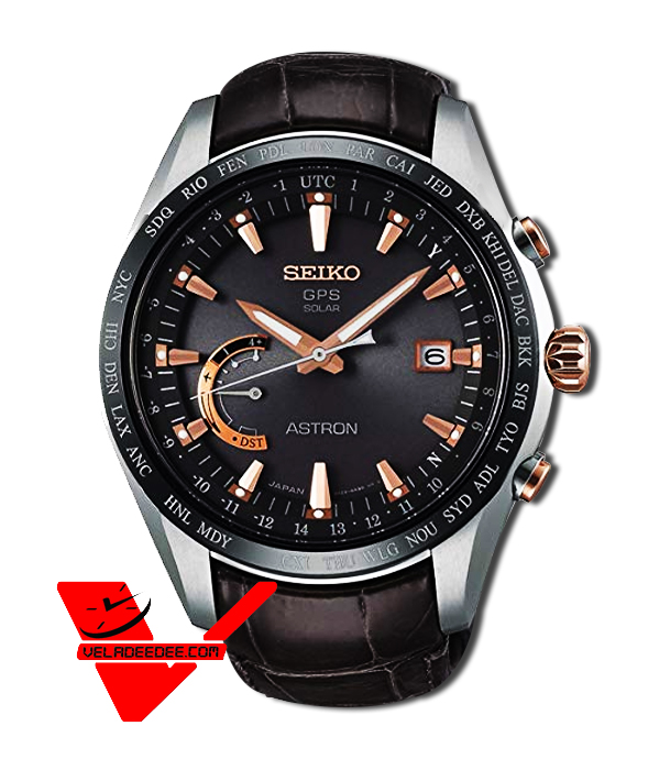 Seiko Astron GPS นาฬิกาข้อมือผู้ชาย  Astron GPS Solar World Time Japan Made  รุ่น SSE095J1