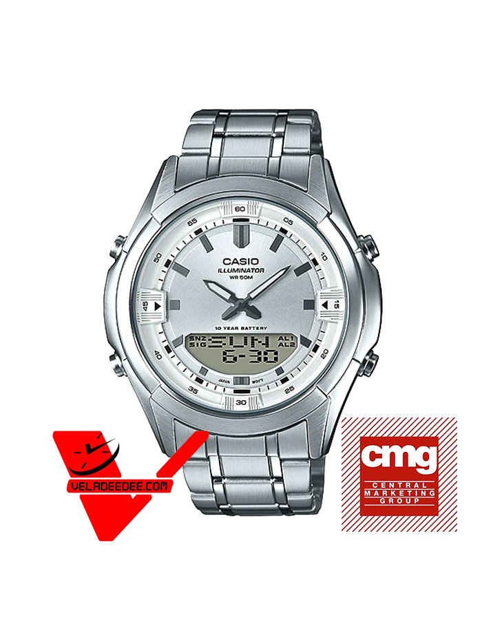 Casio Standard นาฬิกาข้อมือชาย สายสแตนเลส (ประกันCMG) รุ่น AMW-840D-7AV