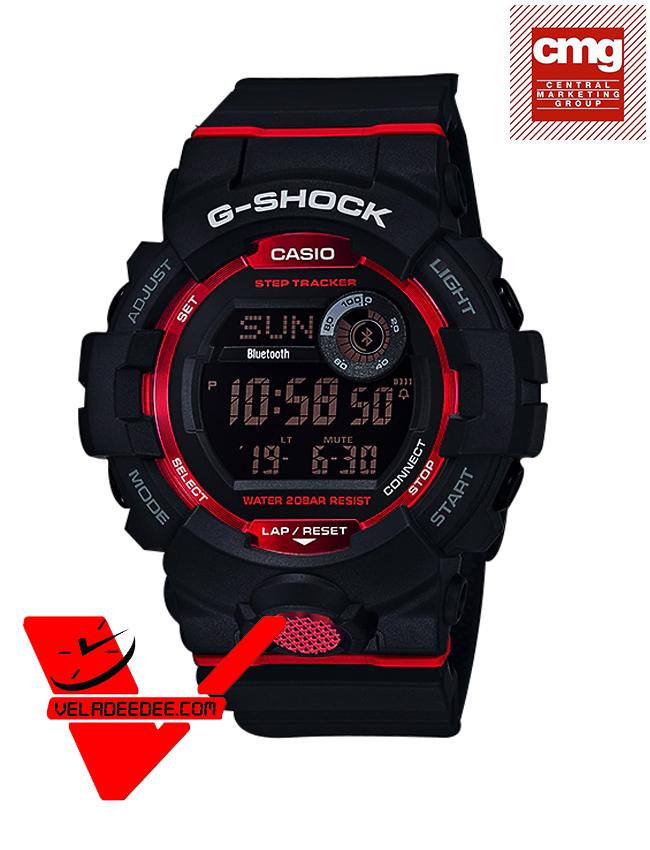 Casio G-Shock (ประกัน CMG) นาฬิกาข้อมือผู้ชาย G-SQUAD With Step Tracker and Bluetooth รุ่น GBD-800-1D