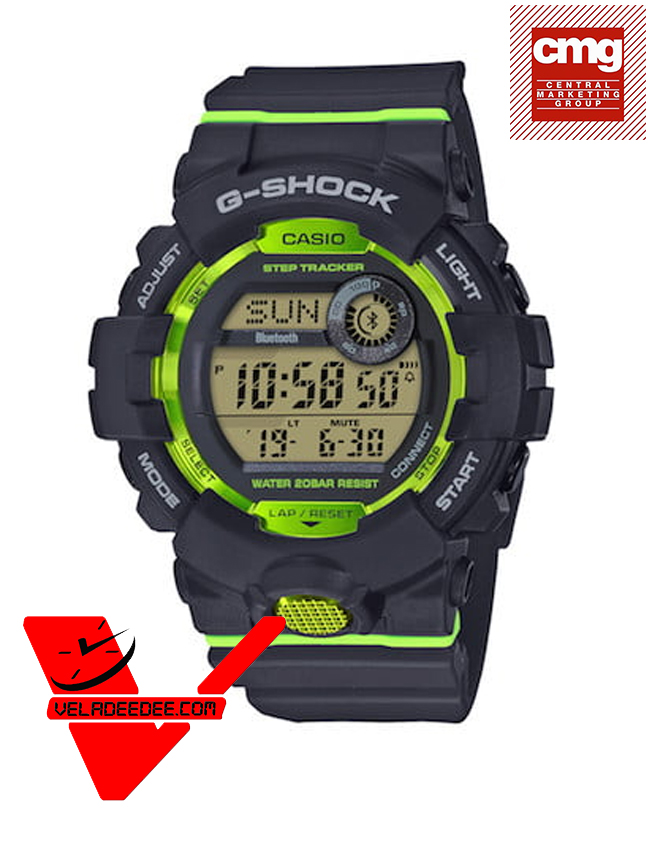 Casio G-Shock (ประกัน CMG) นาฬิกาข้อมือผู้ชาย G-SQUAD With Step Tracker and Bluetooth รุ่น GBD-800-8D