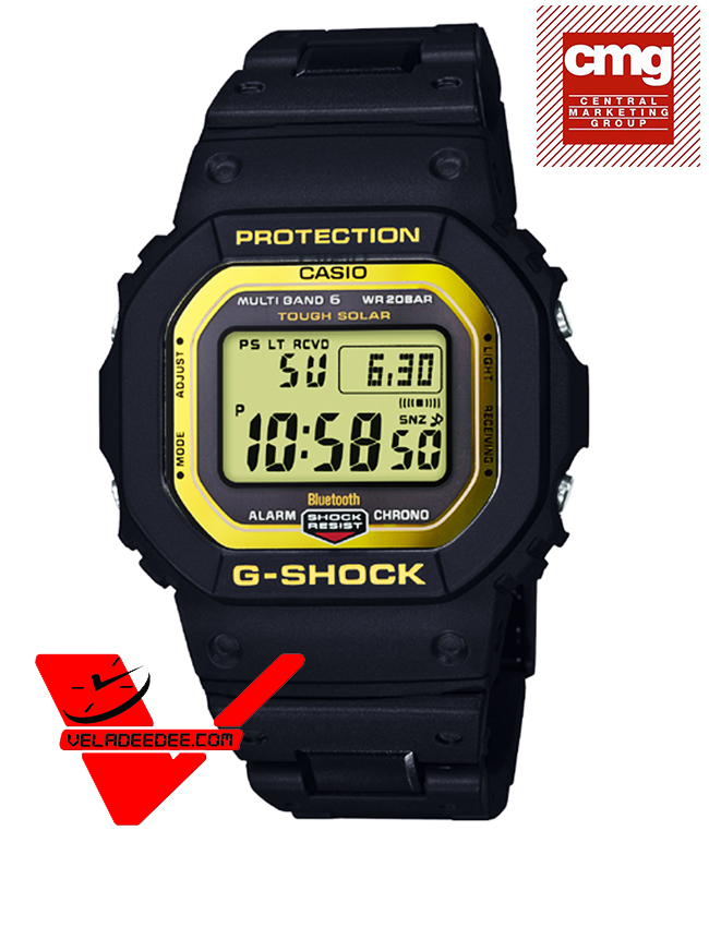 Casio G-Shock นาฬิกาข้อมือผู้ชาย Bluetooth? และ Multiband 6 สายสเตนเลสสตีล-เรซิน รุ่น GW-B5600BC-1DR