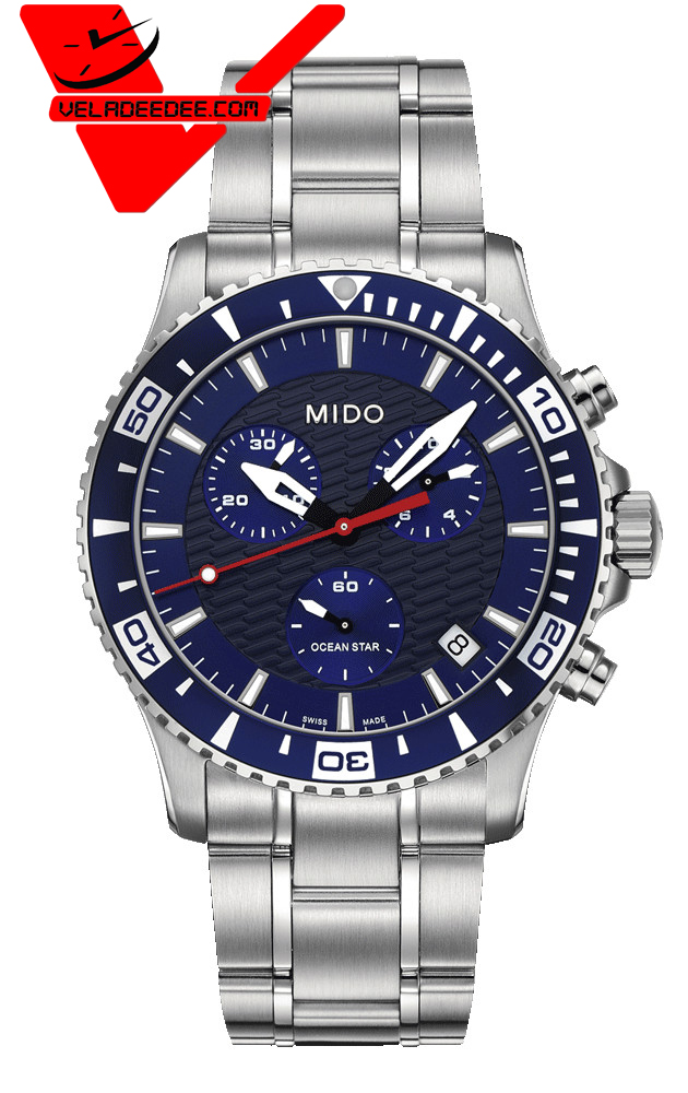 Mido Ocean Star Chronograph Navy Blue ประกันศูนย์ไทยศรีทองพาณิชย์ 2 ปี  รุ่น M011.417.11.041.02