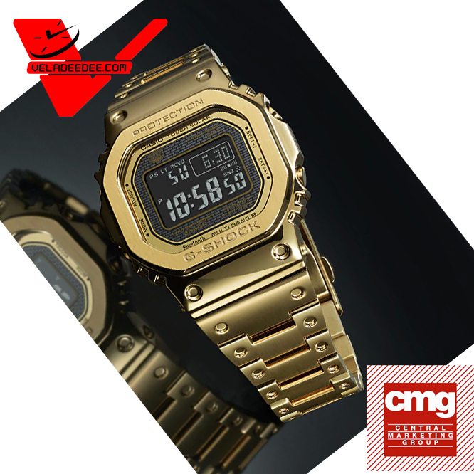 Casio G-SHOCK Bluetooth?  Full Metal  (ประกันCMG)  นาฬิกาข้อมือผู้ชาย สแตนเลสแท้ รุ่น GMW-B5000GD-9DR