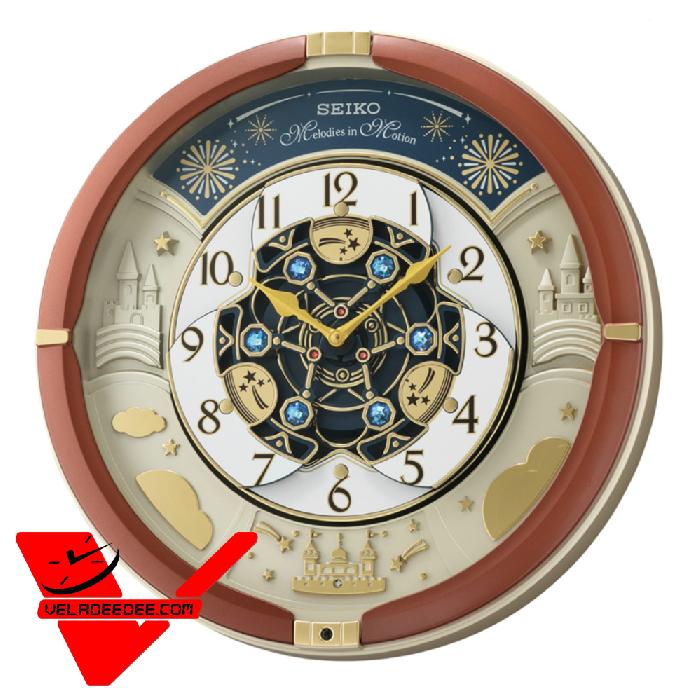 นาฬิกาแขวน SEIKO  เสียงดนตรี Hi-Fi หน้าปัดที่เคลื่อนไหวตามจังหวะดนตรี รุ่น QXM378B
