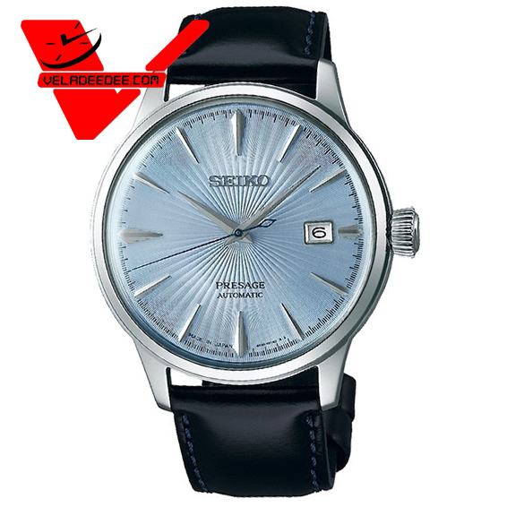  Seiko Presage Automatic Cocktail Time MADE IN JAPAN  Blue Gradation Cocktail Time Blue Moon  สายหนังแท้ รุ่น SRPB43J