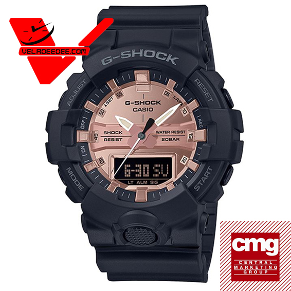 veladeedee.com Casio G-shock รุ่นสีพิเศษ สีโรสโกลด์ นาฬิกาข้อมือชาย สายเรซิ่น (ประกัน CMG ศูนย์เซ็นทรัล 1 ปี) รุ่น GA-800MMC-1