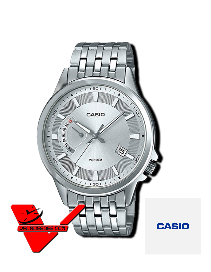 Casio Standard (ประกันCMG) นาฬิกาข้อมือชาย สายสแตนเลส รุ่น MTP-E136D-7AVDF