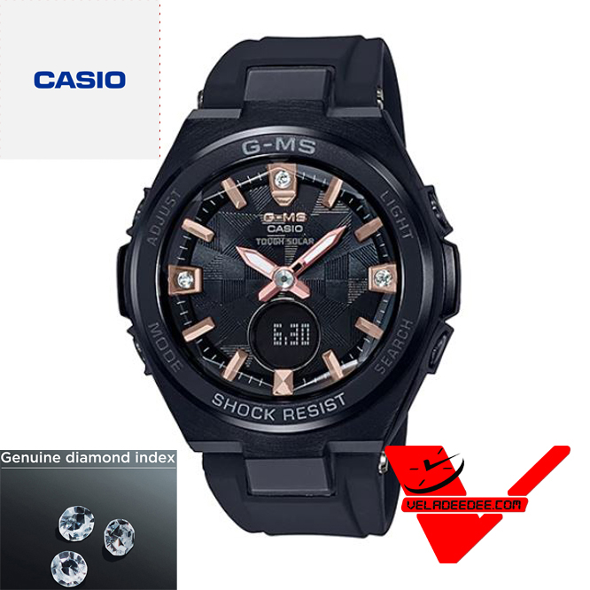 Casio Baby-G  Diamonds นาฬิกาข้อมือหญิง 2 ระบบ สายเรซิ่น (ประกัน CMG ศูนย์เซ็นทรัล 1 ปี) รุ่น MSG-S200BDD-1A
