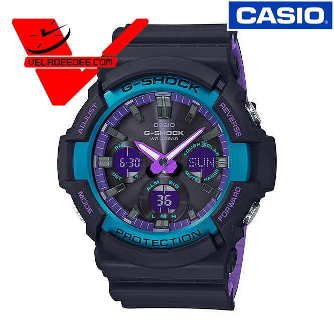 Casio G-Shock (ประกัน CMG ศูนย์เซ็นทรัล 1 ปี) GAS-100BL-1ADR นาฬิกาข้อมือผู้ชาย สายเรซิ่น รุ่น GAS-100BL-1A veladeedee.com