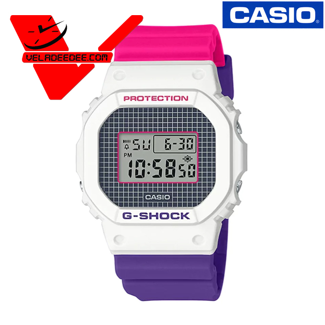 CASIO G-SHOCK DW-5600THB-7 (ประกัน CMG 1 ปี) นาฬิกาข้อมือชาย สายเรซิ่น  รุ่น DW-5600THB-7DR  veladeedee 