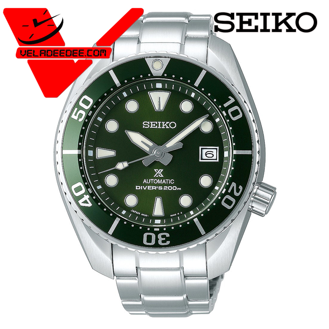 Seiko Green Sumo SPB103 Scuba Diver MADE IN JAPAN Sport Automatic  ซูโม่เขียว นาฬิกาข้อมือ Stainless Strap รุ่น SPB103J1