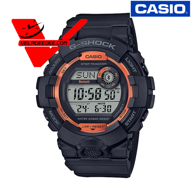 นาฬิกา Casio G-Shock GBD-800SF-1A (ประกัน CMG) นาฬิกาข้อมือผู้ชาย G-SQUAD With Step Tracker and Bluetooth รุ่น GBD-800SF-1ADR  Veladeedee