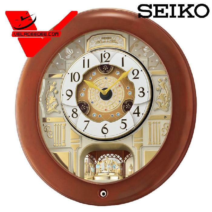 Seiko นาฬิกาแขวน เสียงดนตรี Hi-Fi หน้าปัดที่เคลื่อนไหวตามจังหวะดนตรี รุ่น QXM360B