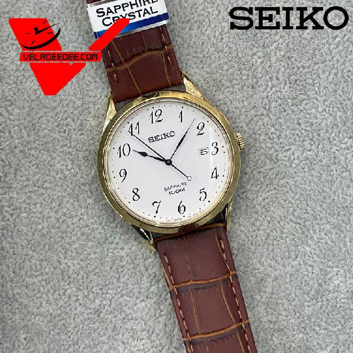  Seiko SGEH78P Quartz Sapphire Glass นาฬิกาข้อมือผู้ชาย ตัวเรือนเป็นสแตนเลส รุ่น SGEH78P1 