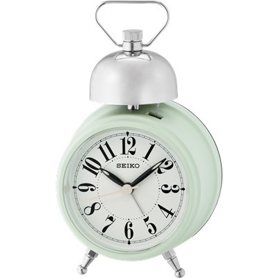 นาฬิกาปลุก  SEIKO มีไฟส่องสว่าง รุ่น QHK055M  สีเขียวพาสเทล ของแท้รับประกัน 1 ปี นาฬิกาน่ารักๆ มินิมอล เหมาะสำหรับเป็นของขวัญในทุกๆโอกาส สไตล์วินเทจ