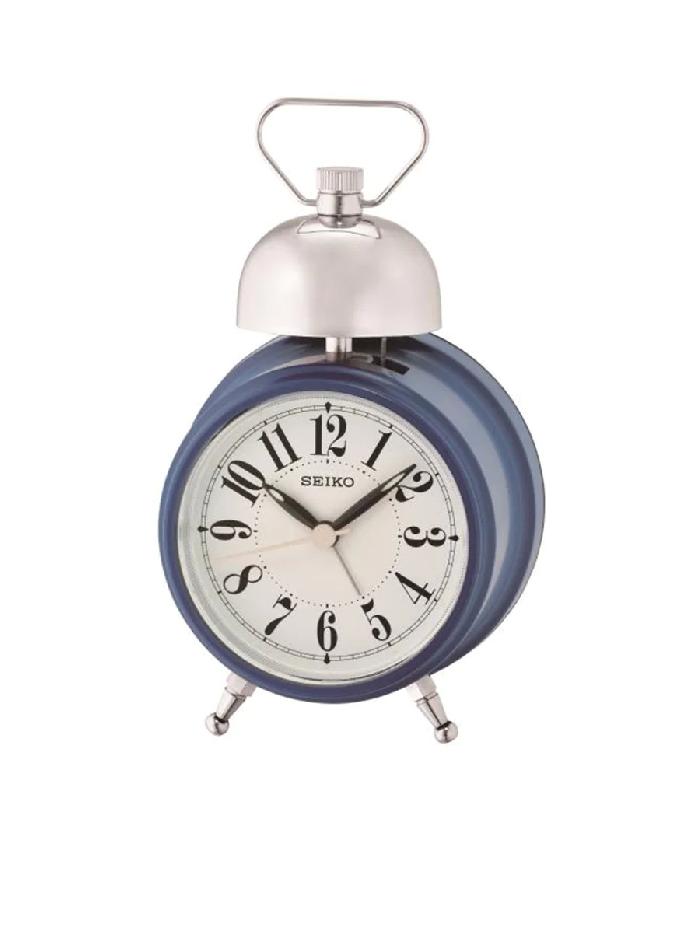 นาฬิกาปลุก  SEIKO มีไฟส่องสว่าง รุ่น QHK055L สีกรมท่า ของแท้รับประกัน 1 ปี นาฬิกาน่ารักๆ มินิมอล เหมาะสำหรับเป็นของขวัญในทุกๆโอกาส สไตล์วินเทจ