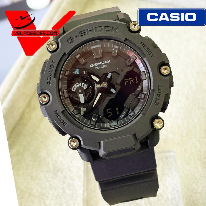 นาฬิกา CASIO G-SHOCK GA-2200BB-1A (ประกันศูนย์เซ็นทรัล 1ปี) นาฬิกาข้อมือผู้ชาย สายเรซิ่น รุ่น GA-2200BB-1A (ดำ ด้าน) Veladeedee