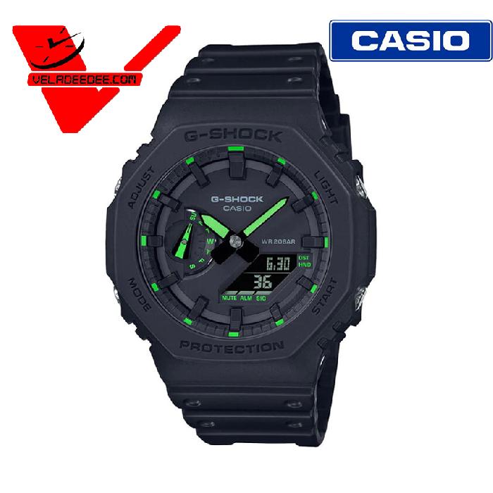 นาฬิกา CASIO G-SHOCK GA-2100-1A3 (ประกันศูนย์เซ็นทรัล 1ปี) นาฬิกาข้อมือผู้ชาย สายเรซิ่น รุ่น GA-2100-1A3DR (สีดำ เข็มพรายน้ำ)