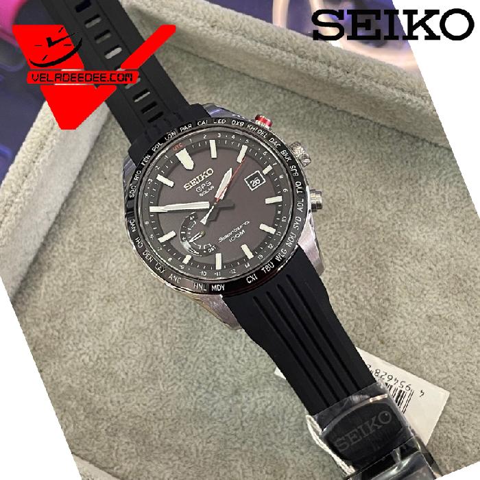 Seiko Sportura SSF007J GPS Solar World Time Japan Made นาฬิกาข้อมือ สายยางสิลิโคน ผู้ชาย รุ่น SSF007J1 ของแท้รับประกันศูนย์ 1ปี