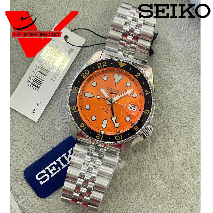 นาฬิกา SEIKO 5 SPORTS AUTOMATIC GMT รุ่น SSK005K สีส้ม มาพร้อมระบบ G.M.T ที่บอกเวลา 2 ประเทศ ประกันบริษัท SEIKO ระยะเวลา 1 ปี SSK005K1 SSK005